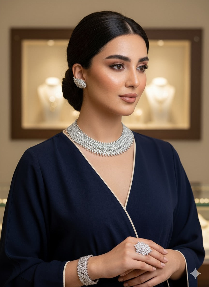 Radiant Zirconia Stone Necklace – Timeless Luxury Design